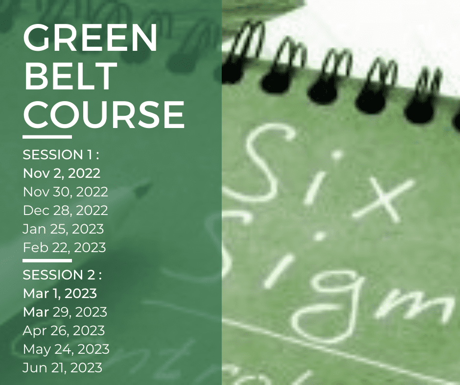 Green Belt Certification - Instructor-Led Online